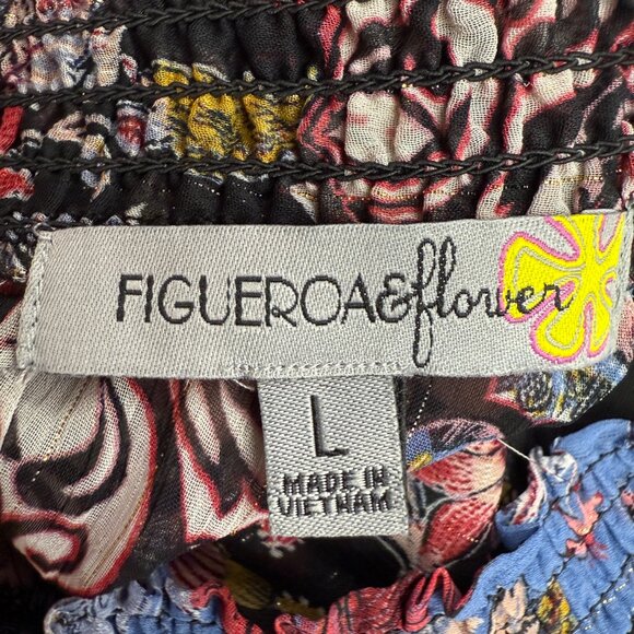 EUC Women's FIGEROA & FLOWER‎ Drop Waist Paisley Chiffon Dress | Size L - Picture 8 of 10